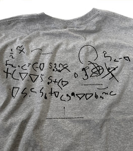 Moment of transcribing letters as figures. T-shirts ＋ Process sheet