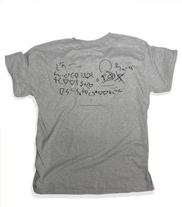 Moment of transcribing letters as figures. T-shirts ＋ Process sheet